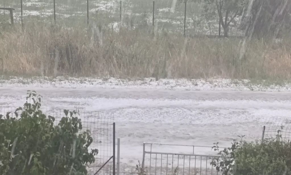 Ιωάννινα: Έντονη χαλαζόπτωση στην Πεδινή - Ζημιές σε οπωροφό