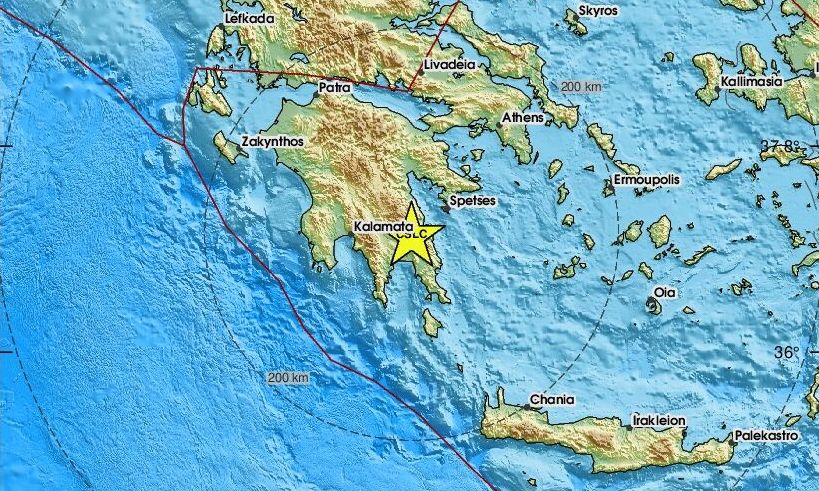 Σεισμός 4,3 Ρίχτερ στη νοτιοανατολική Πελοπόννησο – Αισθητός σε πολλές περιοχές