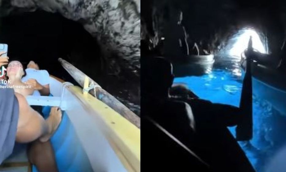 Τρόμος για τουρίστες στο Κάπρι: Η βάρκα τους κόντεψε να βυθιστεί στη Γαλάζια Σπηλιά - Βίντεο