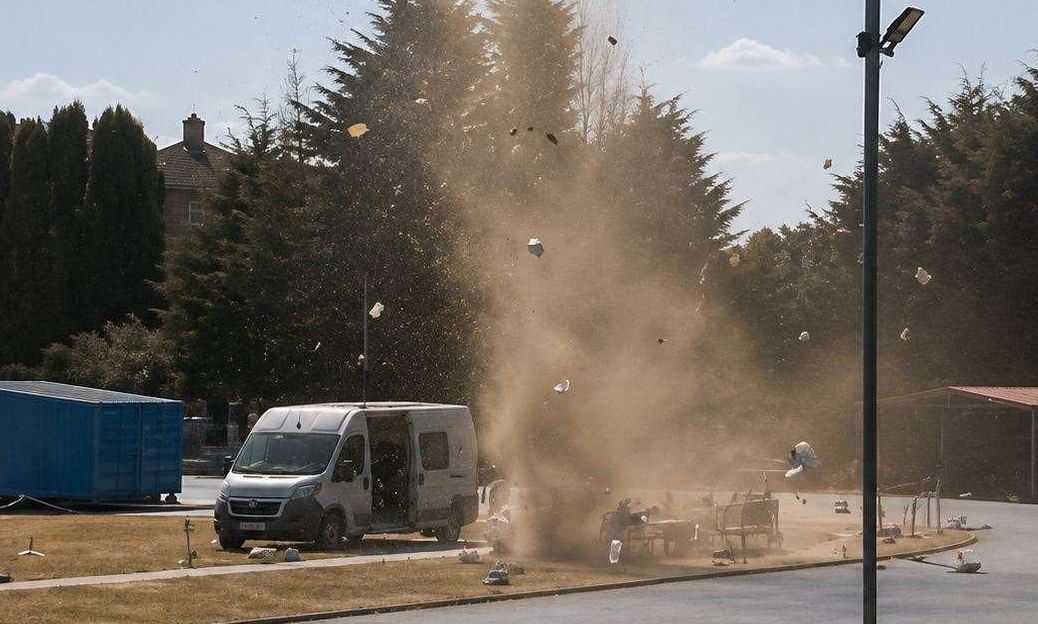 Μίνι ανεμοστρόβιλος «σάρωσε» αγώνες στίβου στην Αγγλία - Σήκωσε στον αέρα τραπέζια και τους... κριτές