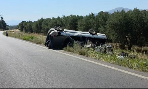 Ηράκλειο: Αγροτικό προσγειώθηκε σε χωράφι… με τον ουρανό