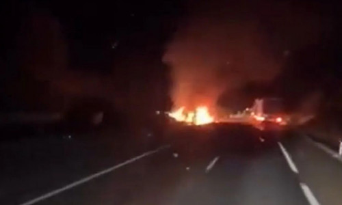 Ντιόγκο Ζότα: Συγκλονιστικό βίντεο - Το αυτοκίνητο στις φλόγες μετά την εκτροπή του