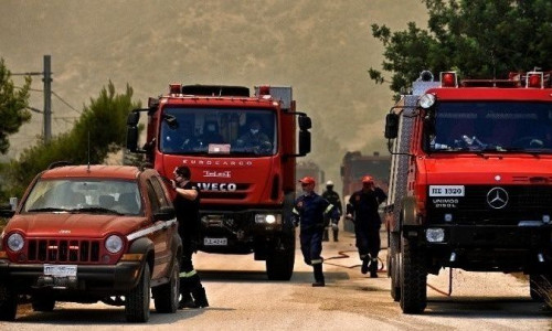Φωτιά στη Δροσοπηγή Ωρωπού στα όρια με τον Διόνυσο - Επιχειρούν δυνάμεις της Πυροσβεστικής