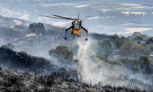 Άσσηρος: Βελτιωμένη η εικόνα από την φωτιά στην περιοχή - Επιχειρούν εναέρια μέσα - Βίντεο
