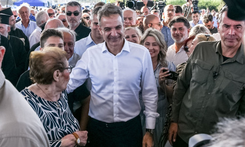 Ο Κυριάκος Μητσοτάκης στα εγκαίνια του αυτοκινητόδρομου Πάτρα - Πύργος