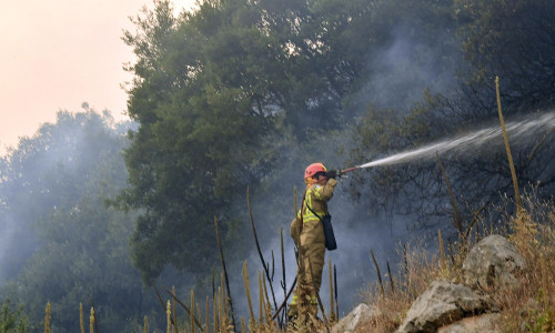 Φωτιά στα Βίλια Αττικής - Στη μάχη και εναέρια μέσα