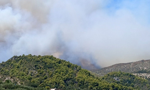 Μεγάλη αναζωπύρωση στη Ζάκυνθο – Η φωτιά καίει ανάμεσα σε Κοιλιωμένο και Αγαλά