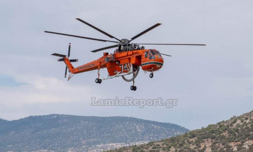 Φωτιά στη Φωκίδα από κεραυνό:  Την πρόλαβαν τα εναέρια μέσα - Φωτογραφίες και βίντεο