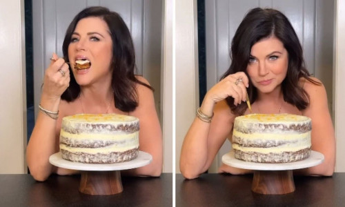 Tiffani Thiessen: Πώς η 51χρονη ηθοποιός τρώει γυμνή κέικ στο Instagram - Το βίντεο που ανέβασε