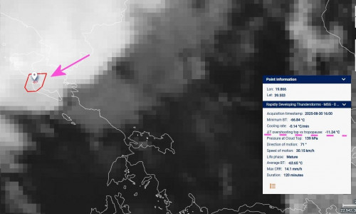 Κακοκαιρία στην Κέρκυρα: Overshooting κατά 11.24 °C έφερε η καταιγίδα - Νέα ανάρτηση Κολυδά