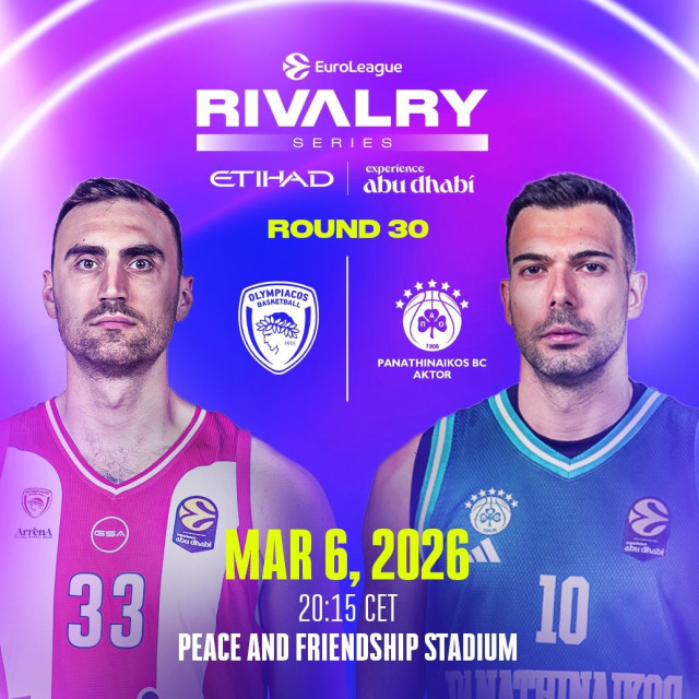 Euroleague LIVE, Ολυμπιακός - Παναθηναϊκός AKTOR: Το «αιώνιο» ντέρμπι στο ΣΕΦ