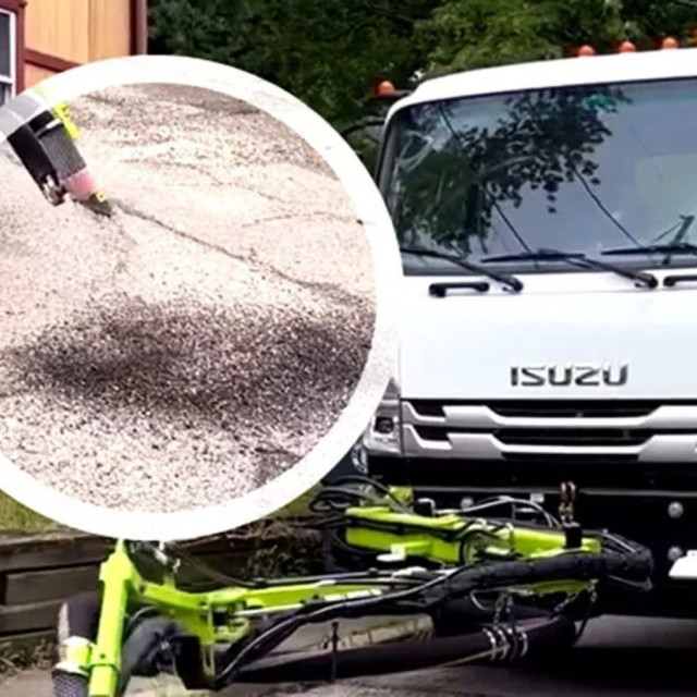 Ένα φορτηγό αντικαθιστά πέντε εργαζόμενους και κλείνει λακκούβες σε δύο λεπτά