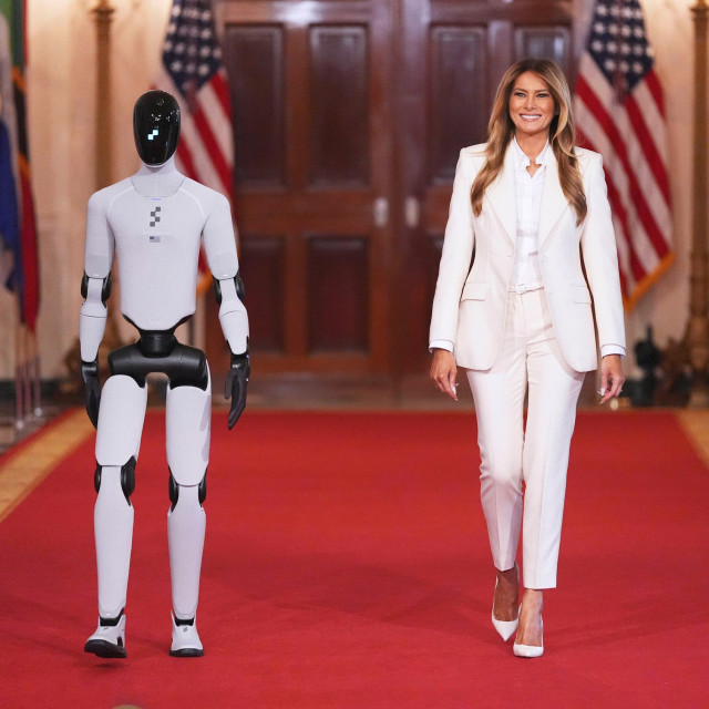 ΗΠΑ: Η Μελάνια Τραμπ εμφανίζεται σε σύνοδο με ανθρωποειδές ρομπότ - Βίντεο