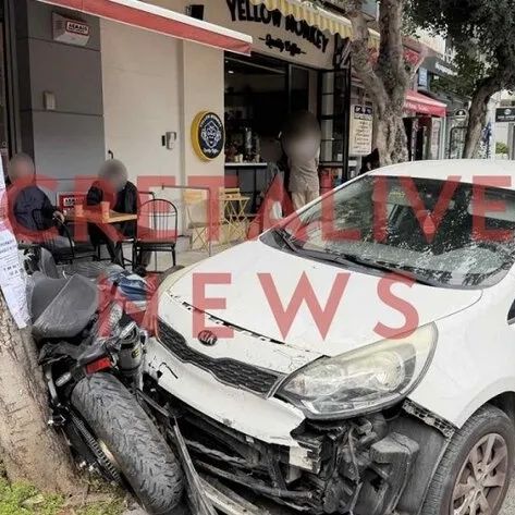 Ηράκλειο: Έχασε τον έλεγχο του αυτοκινήτου και παρέσυρε παρκαρισμένα ΙΧ και μηχανές - Βίντεο