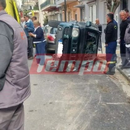 Πάτρα: Τετραμελής οικογένεια εγκλωβίστηκε σε τζιπ έπειτα από τροχαίο - Εικόνες