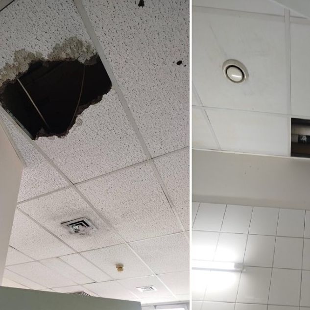 Θριάσιο: Έπεσε τμήμα οροφής σε θάλαμο ασθενών στην ψυχιατρική κλινική του νοσοκομείου