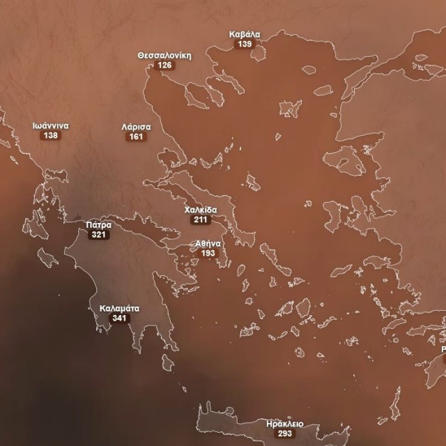 Καιρός: Σχεδόν σε όλη την Ελλάδα θα εξαπλωθεί η αφρικανική σκόνη – Έρχονται λασποβροχές