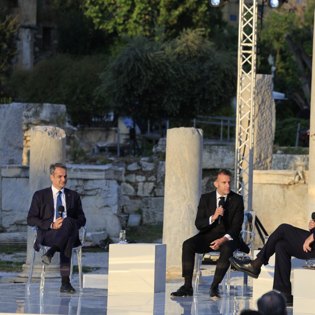 Μακρόν σε Μητσοτάκη στη Ρωμαϊκή Αγορά - Η  Γαλλία θα είναι εδώ αν η Ελλάδα απειληθεί από την Τουρκία