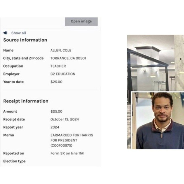 Απόδειξη δωρεάς: Υποστηρικτής της Χάρις ο ένοπλος στο δείπνο των ανταποκριτών του Λευκού Οίκου