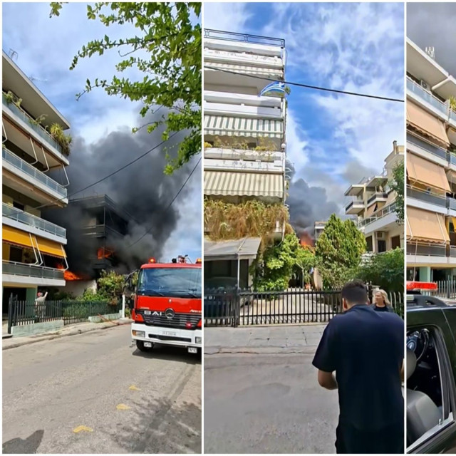 Βίντεο από τη φωτιά στο Ίλιον: Οι μανιασμένες φλόγες καταπίνουν το κατάστημα