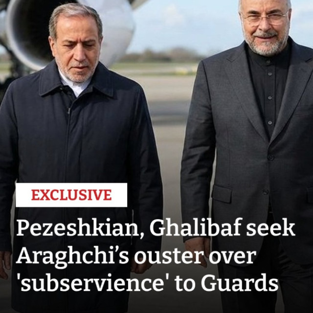 Κρίση στην Τεχεράνη: Ο Πεζεσκιάν και ο Γκαλιμπάφ εξετάζουν την αποπομπή του Αραγτσί