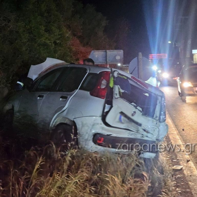 Χανιά: Τραυματίστηκαν γονείς και παιδί σε σοβαρό τροχαίο
