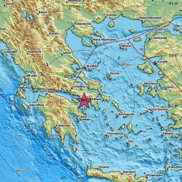 Χάρτης σεισμού
