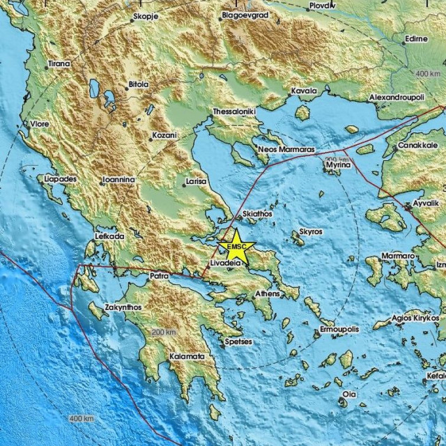 Χάρτης σεισμού