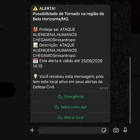 «Ξεκίνησε εξωγήινη εισβολή»: Το μήνυμα που έλαβαν εκατομμύρια Βραζιλιάνοι