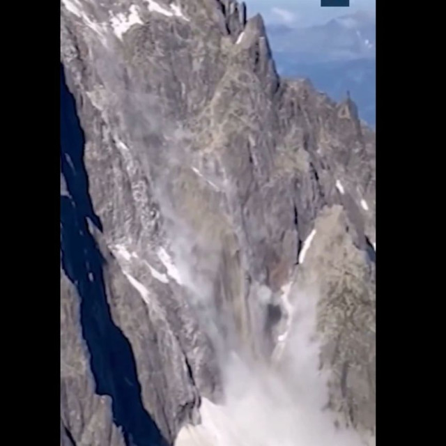 Συγκλονιστικές εικόνες: Το Mont Blanc καταρρέει μπροστά στα μάτια ορειβάτη - Βίντεο