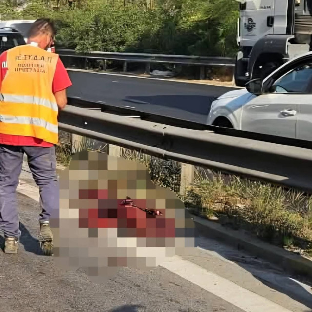 Το πρώτο τροχαίο με αγριογούρουνο στην εθνική Αθηνών - Κορίνθου, στο ύψος του Χαϊδαρίου