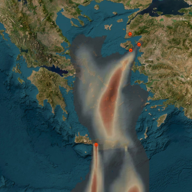 AtmoHub: Μέχρι την Αττική ο καπνός από τις πυρκαγιές στην Τουρκία – Πώς επηρεάζεται το Αιγαίο