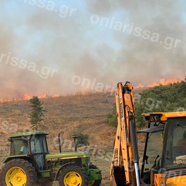 Λάρισα: Οριοθετήθκε η φωτιά στην Κρήνη Φαρσάλων