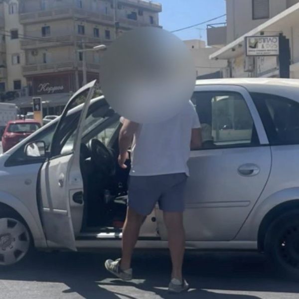 Ρέθυμνο: Άφησε το αμάξι του στη μέση του δρόμου για να κάνει τα ψώνια του