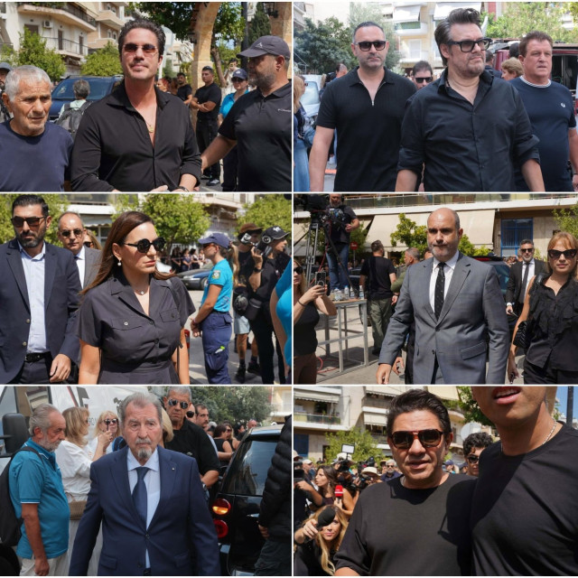 Γιώργος Μαζωνάκης: Φίλοι και συνεργάτες στην κηδεία του - Στην Αγία Τριάδα για το τελευταίο αντίο