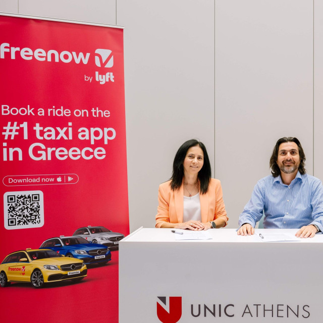 Το Freenow by Lyft και το UNIC Athens ενώνουν δυνάμεις για την ανάπτυξη των δεξιοτήτων του αύριο