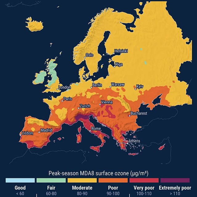 Συναγερμός για το επιφανειακό όζον: Στο έλεος του τοξικού ρύπου η Νότια Ευρώπη