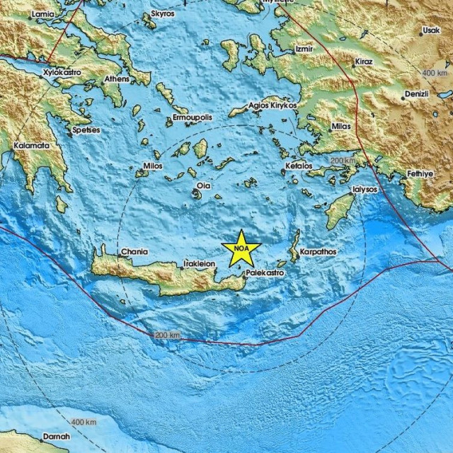 Σεισμός 3,8 Ρίχτερ βόρεια του Λασιθίου Κρήτης
