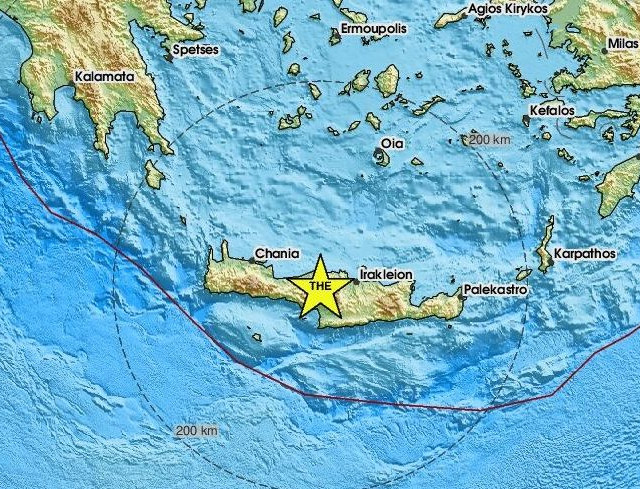Σεισμός 4,1 Ρίχτερ στην Κρήτη – Κοντά σε Ζωνιανά και Ανώγεια το επίκεντρο