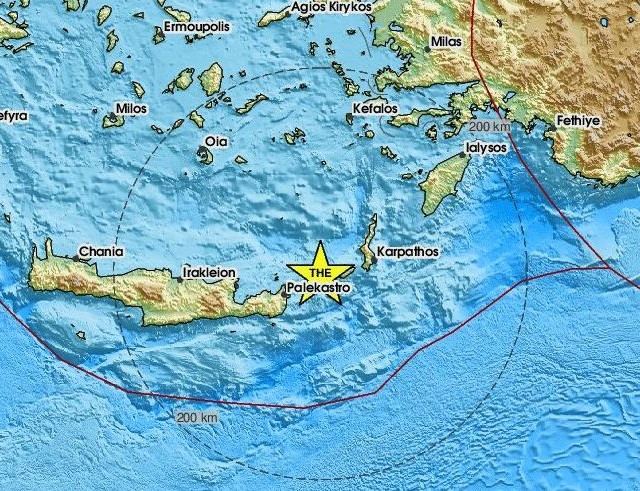 Διπλός σεισμός 4,1 και 3,9 Ρίχτερ μεταξύ Κάσου και Λσιθίου