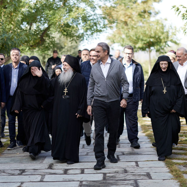 Μητσοτάκης: Επισκέφτηκε την Ιερά Μονή Ευαγγελισμού της Θεοτόκου, στην Ορμύλια