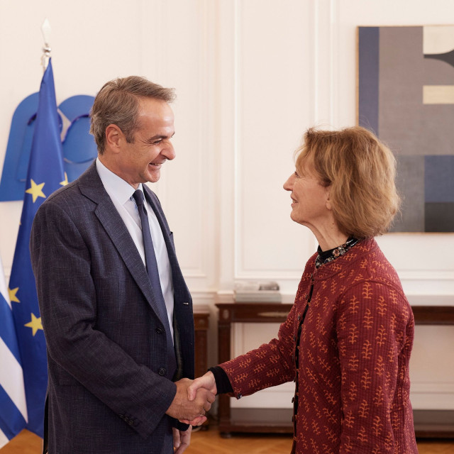 Μητσοτάκης: Συνάντηση με την πρόεδρο του Ευρωπαϊκού Συμβουλίου Έρευνας, Μαρία Λεπτίν