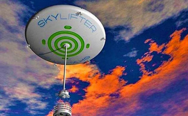 Ένα αεροσκάφος που σηκώνει κτίρια