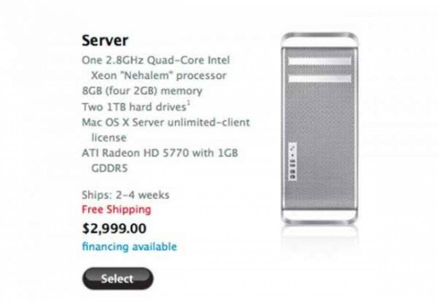 Τίτλοι τέλους για τον Xserve rack