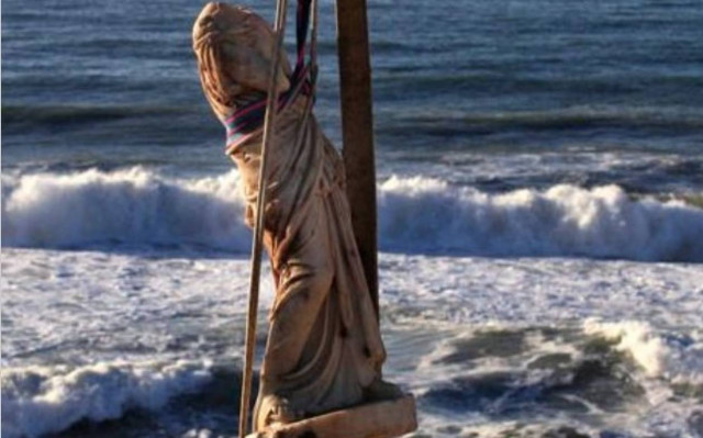 Καταιγίδα ξέθαψε Ρωμαϊκό άγαλμα