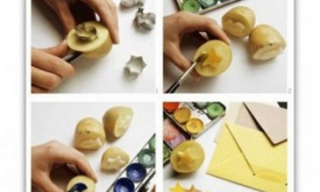 Φτιάξτε πατατοσφραγίδες μαζί με το παιδί σας