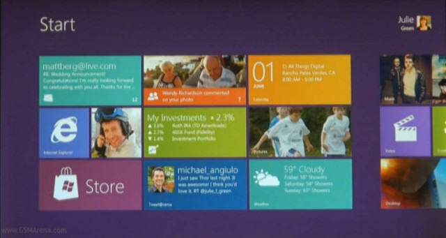 Το πρώτο demo των windows 8