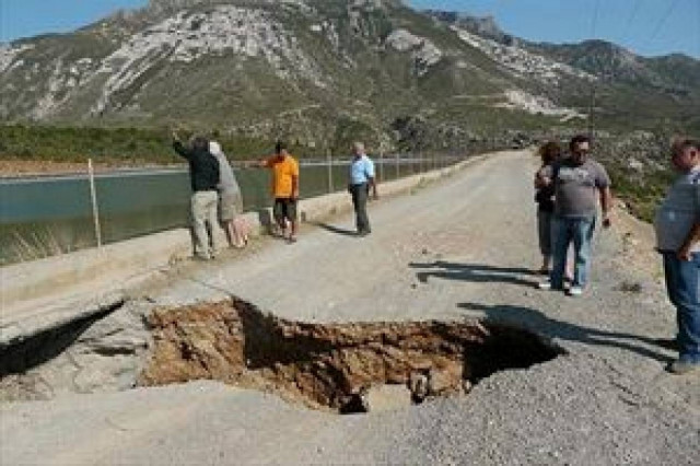 Καθίζηση σε λιμνοδεξαμενή στα Χανιά