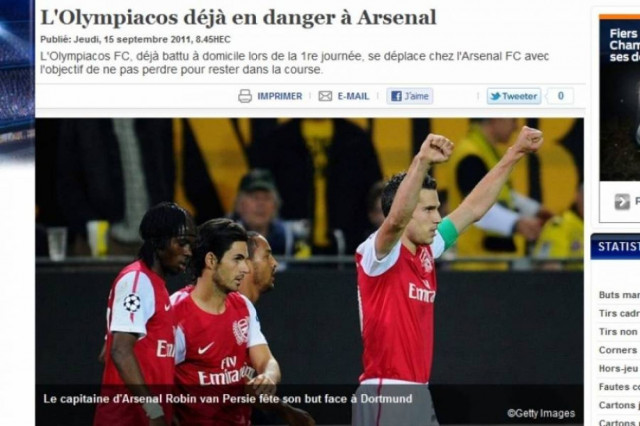 «Κίνδυνος ο Ολυμπιακός για την Άρσεναλ»