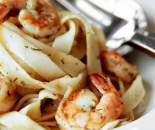 Ταλιατέλες με γαρίδες